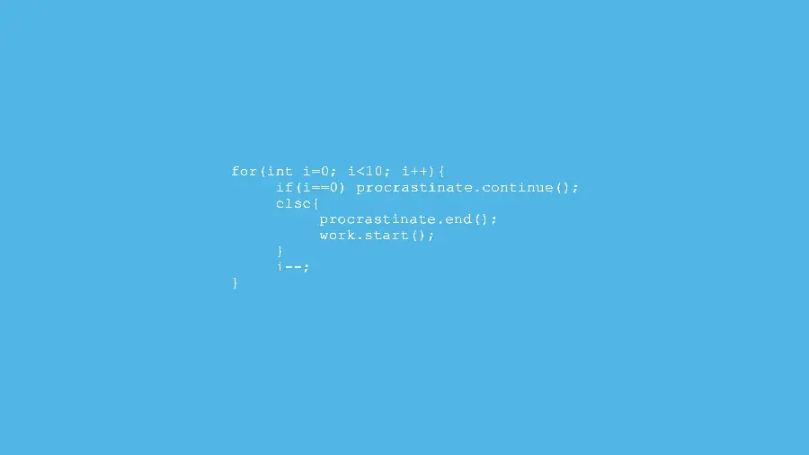 Stock image with a pleasant resolution of minimalist programming on a blue background