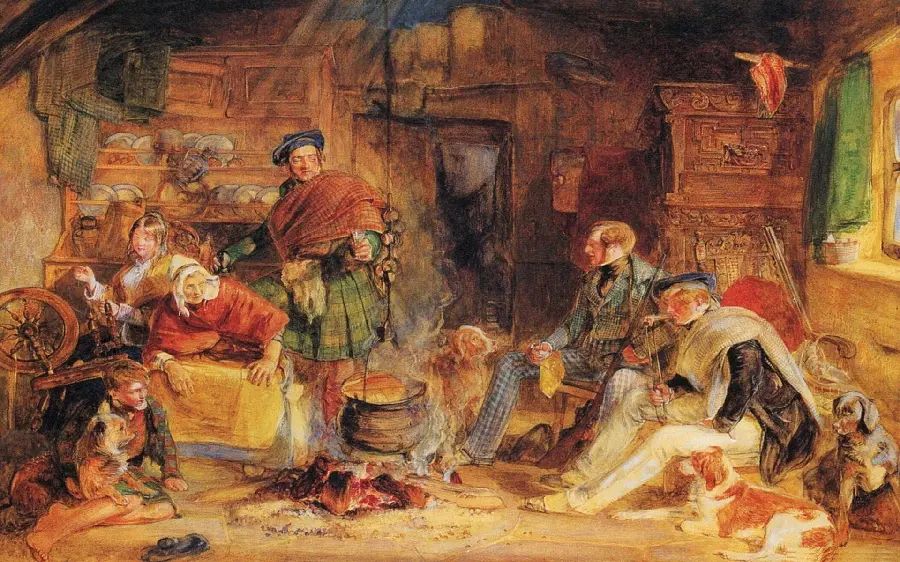 A photo of a classic art painting of a friendly gathering and meeting 