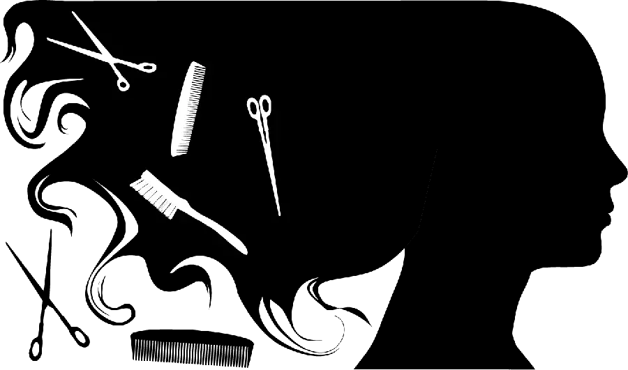 Hairdresser logo vector PNG
