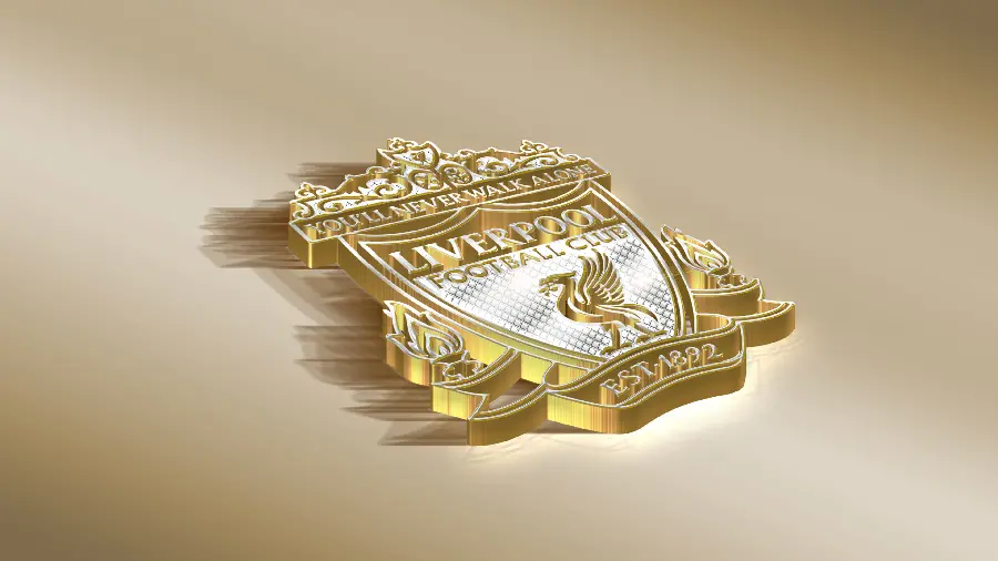 3D background photo with the design of the Liverpool football team logo