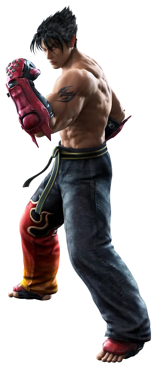 png Jin Kazama with a fighting pose