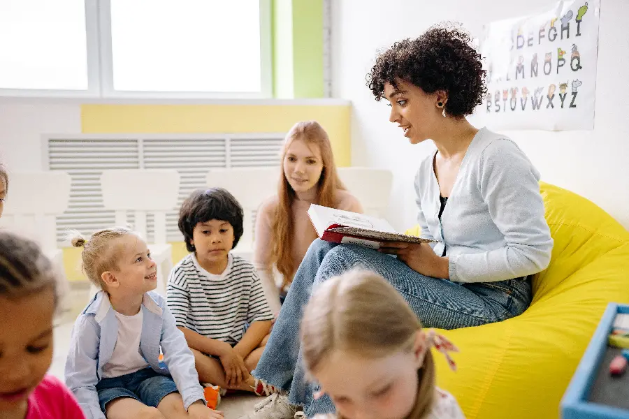 Background image of the kindergarten space for printing articles about children
