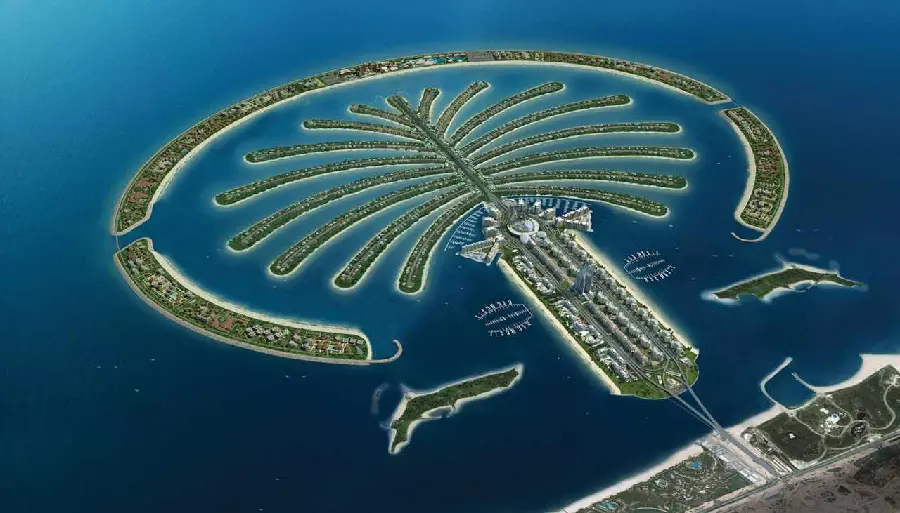 Palm Jumeirah Stock Image An Islandin Dubai, United Arab Emirates