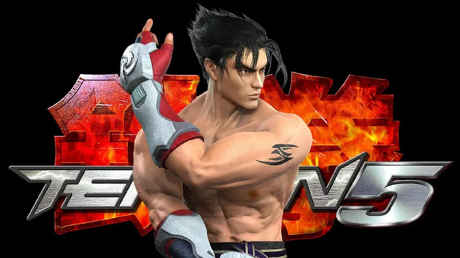 Photo of Jin Kazama with Tekken 5 background
