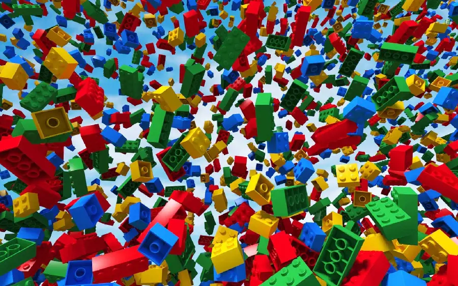 High Quality Floating Building Blocks Wallpaper