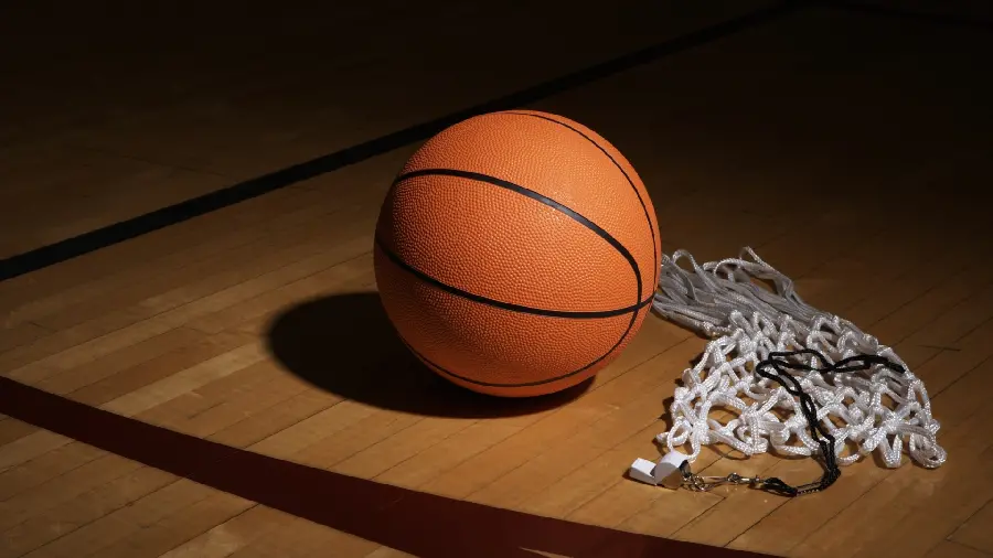 Background image of a basketball ball with an interesting view suitable for athletes' backgrounds 