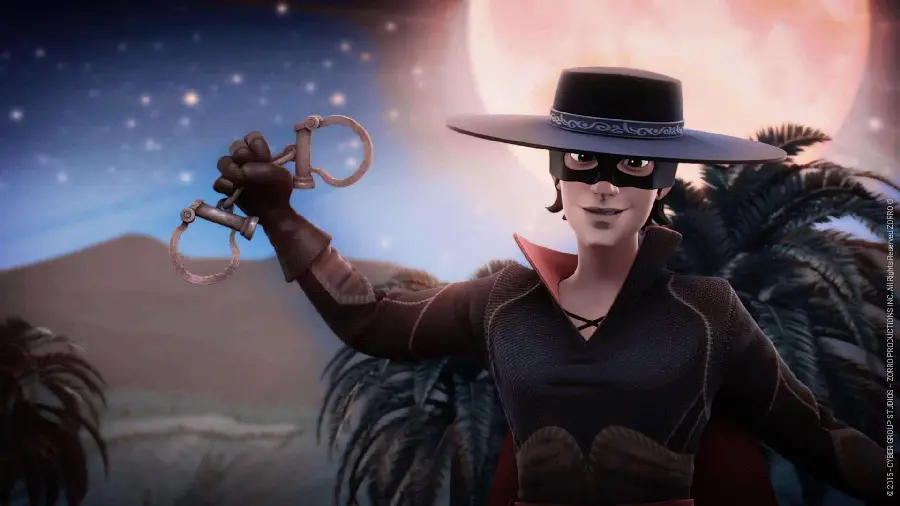 Cartoon Zorro Stock Image with FULL HD Quality
