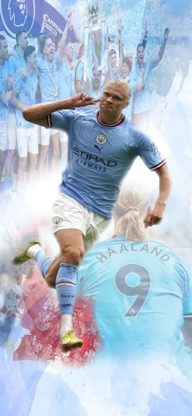 The most professional photoshop with the photo of Erling Haaland, the famous Norwegian player 