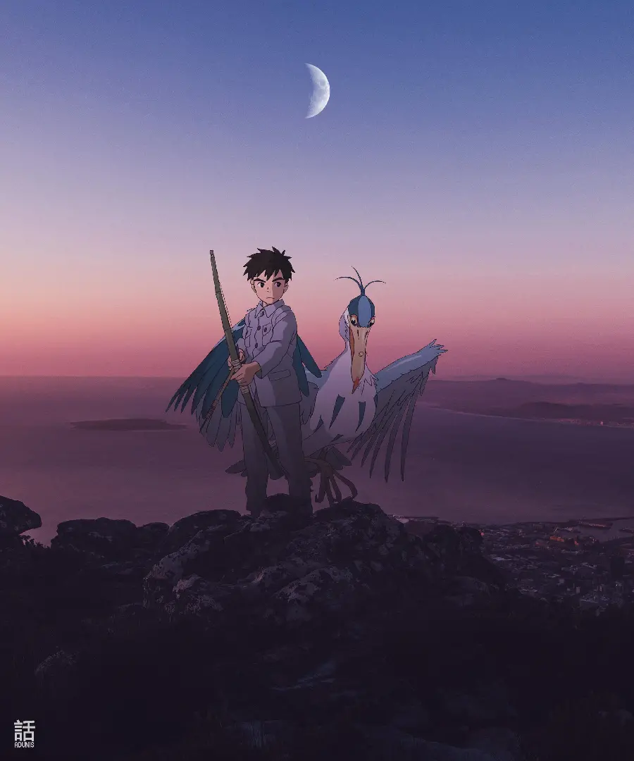 The most beautiful image published from the anime The Boy and the Heron