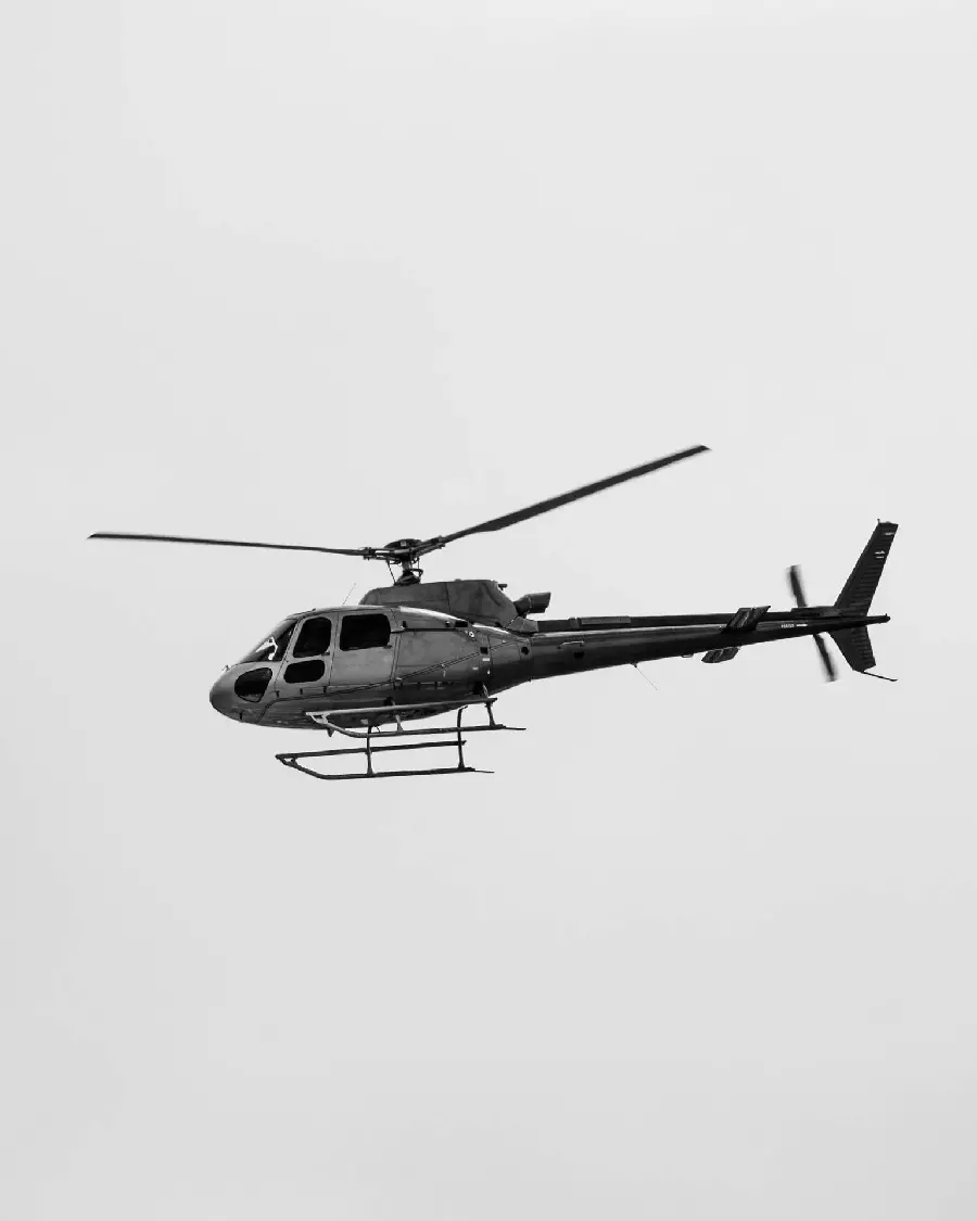 Image of the most stylish private helicopter in flight