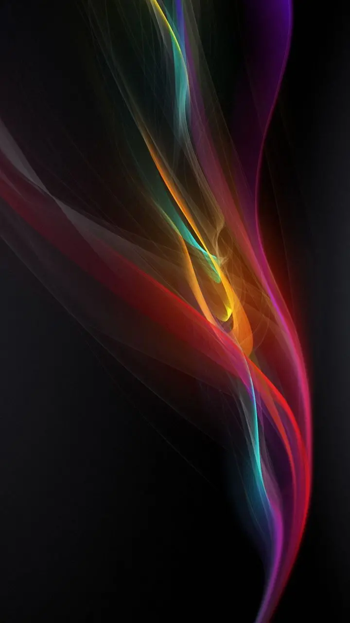 Dark Wallpaper with Colored Light Effects for the Samsung Galaxy A05s