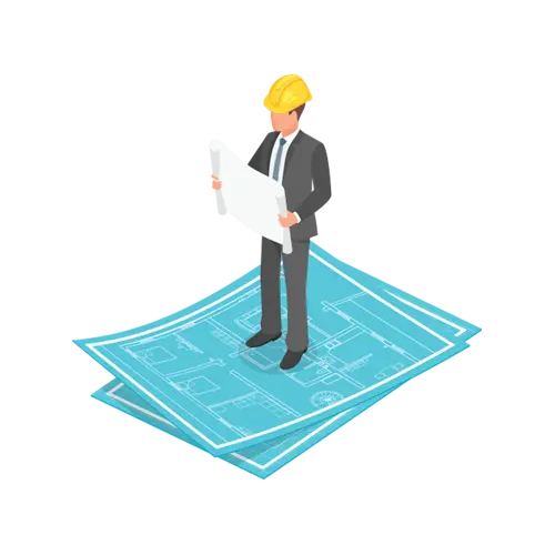Graphic photo of a draftsman and architect with full HD quality 