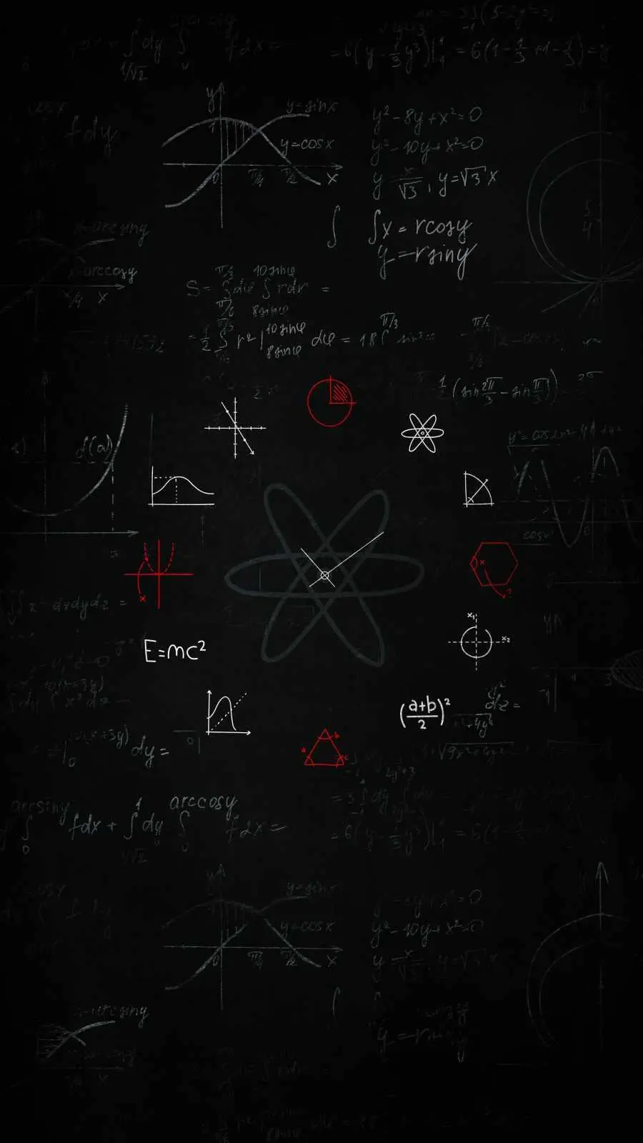 Wallpapers for iPhone phones with the theme of mathematics and physics