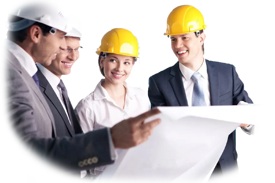 PNG and teleported photo of a civil engineer without a background