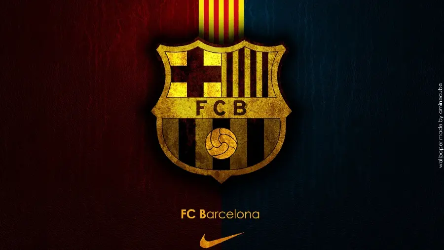Wallpaper Barcelona Football Club Logo and Emblem in Full HD Quality 