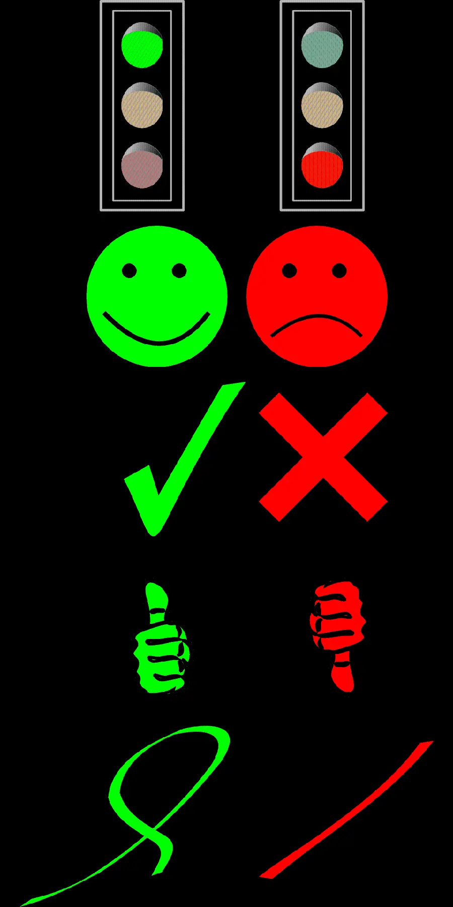 PNG image png and cropped right and wrong signs with emoticons