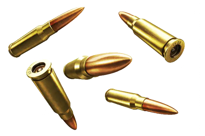 Photo of the most powerful bullets in the world in PNG format