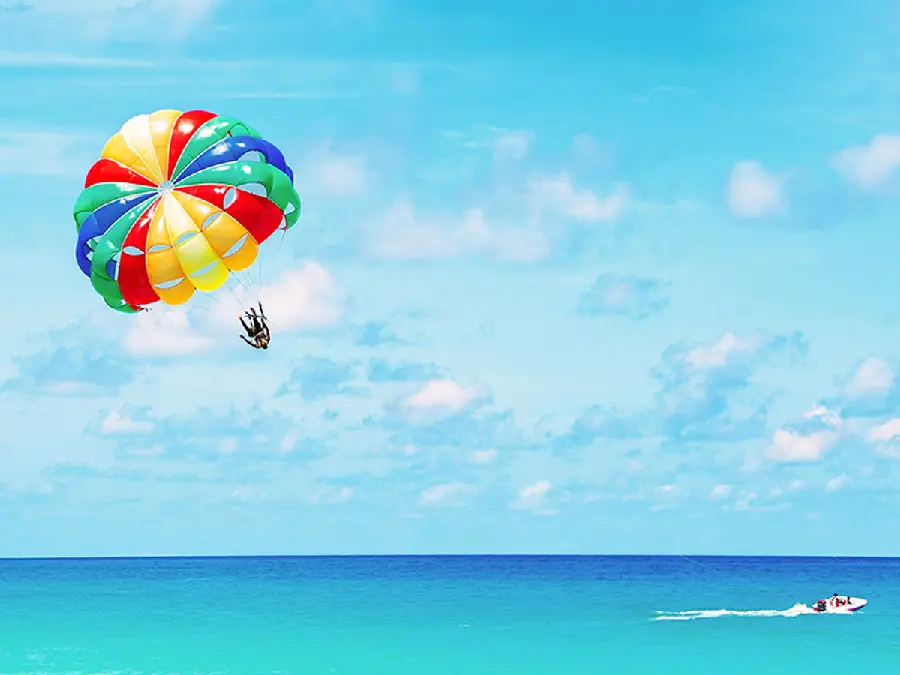 Background image of the exciting marine entertainment of the beautiful island of Kish