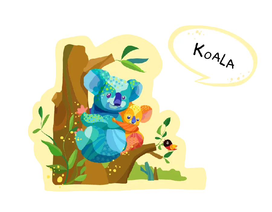 Free PNG image of a cutout koala without background