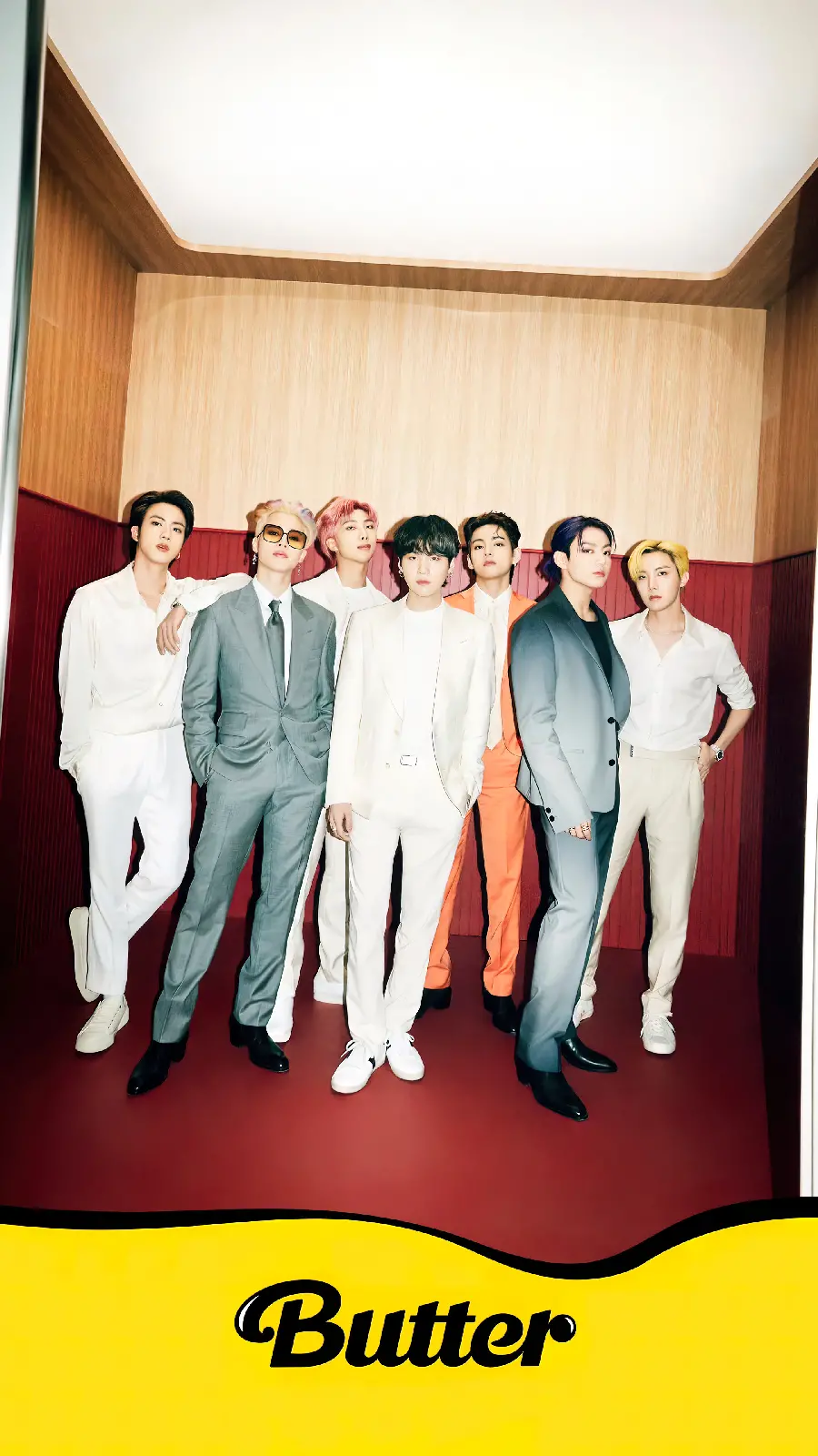 The latest BTS group photo in 2024 for background and profile 
