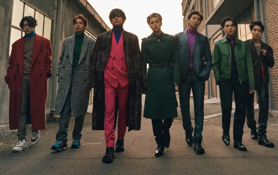 Stock of BTS members with cool and cool style
