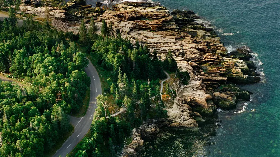 Energetic background image of sea nature design with rocky coast 