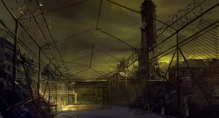 Spectacular and lifeless photo of industrial factory on dark background