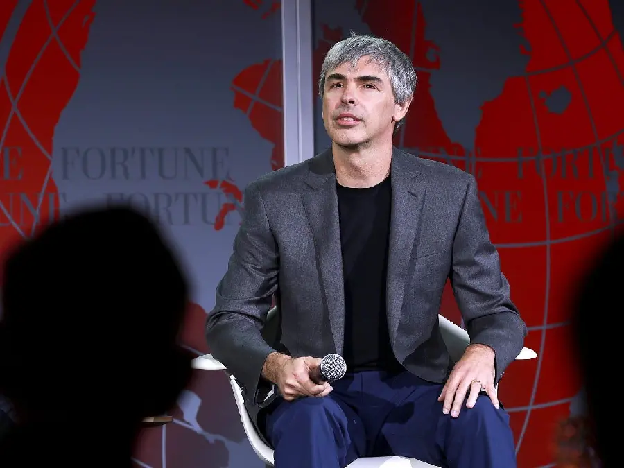 Stock photo of Larry Page while his hair is gray