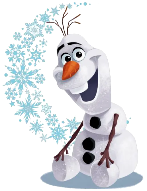 PNG photo of a popular and beloved snowman named Olaf