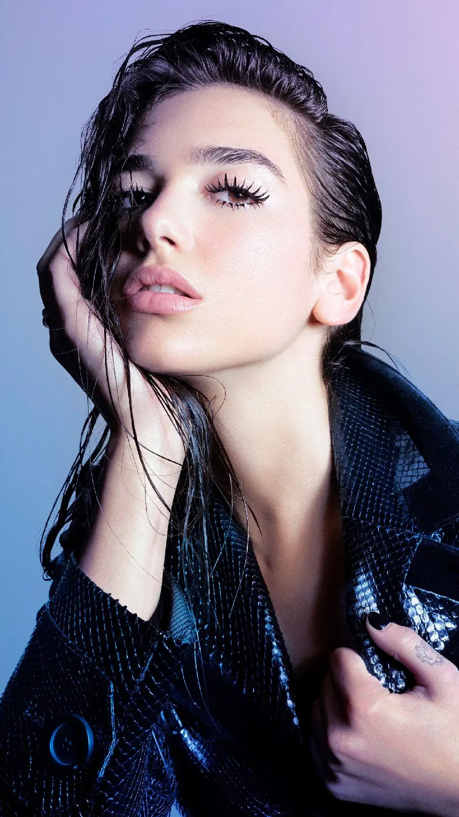 Background photo of Dua Lipa with a luxurious and cool style