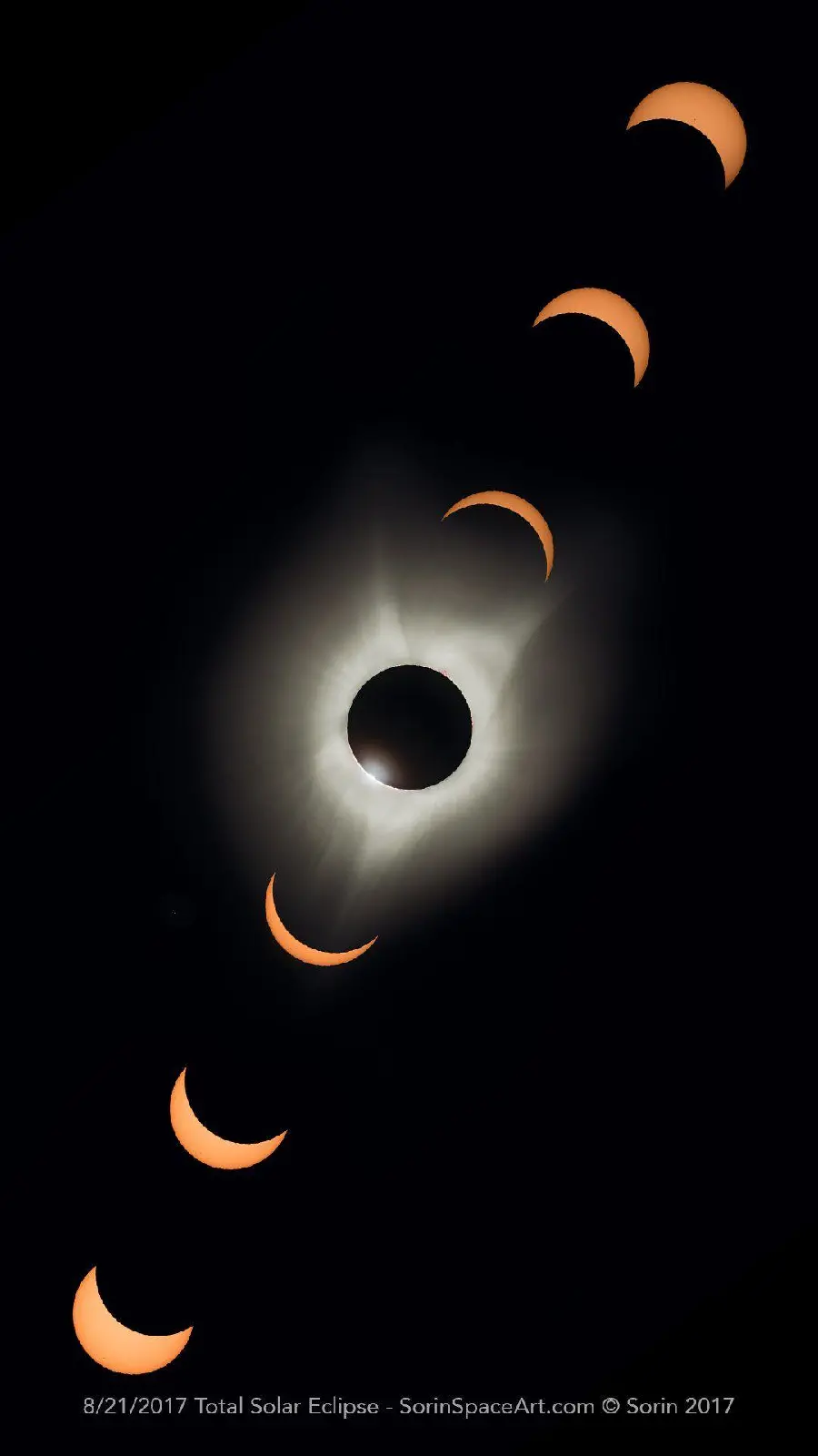 A suitable background photo for the phone with an astronomical design of an eclipse