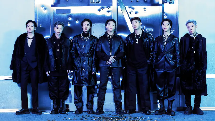 Wallpaper design of famous singers of the BTS BTS group