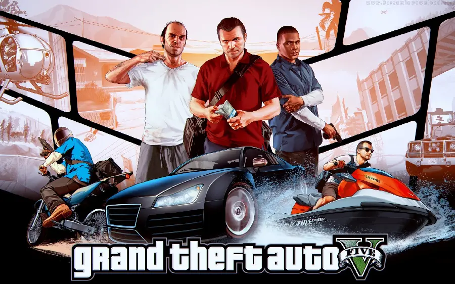 Spectacular wallpaper from the game series GTA computer games one of the most famous games in the world