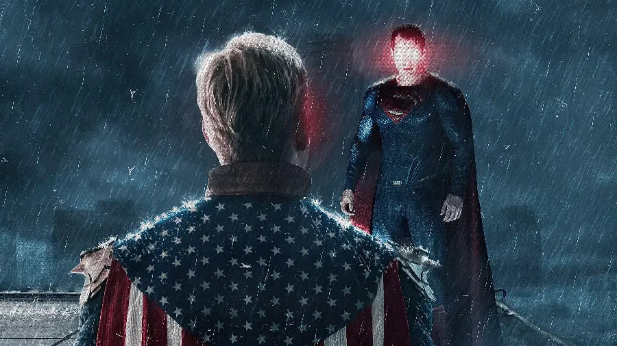 Homelander vs Superman wallpaper
