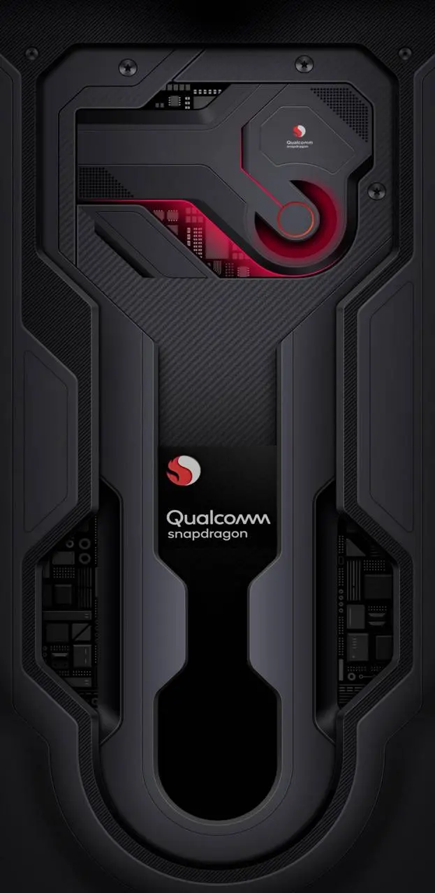 Snapdragon background in black and red