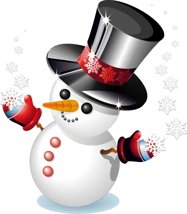 Photos of cartoon snowman graphics in PNG format