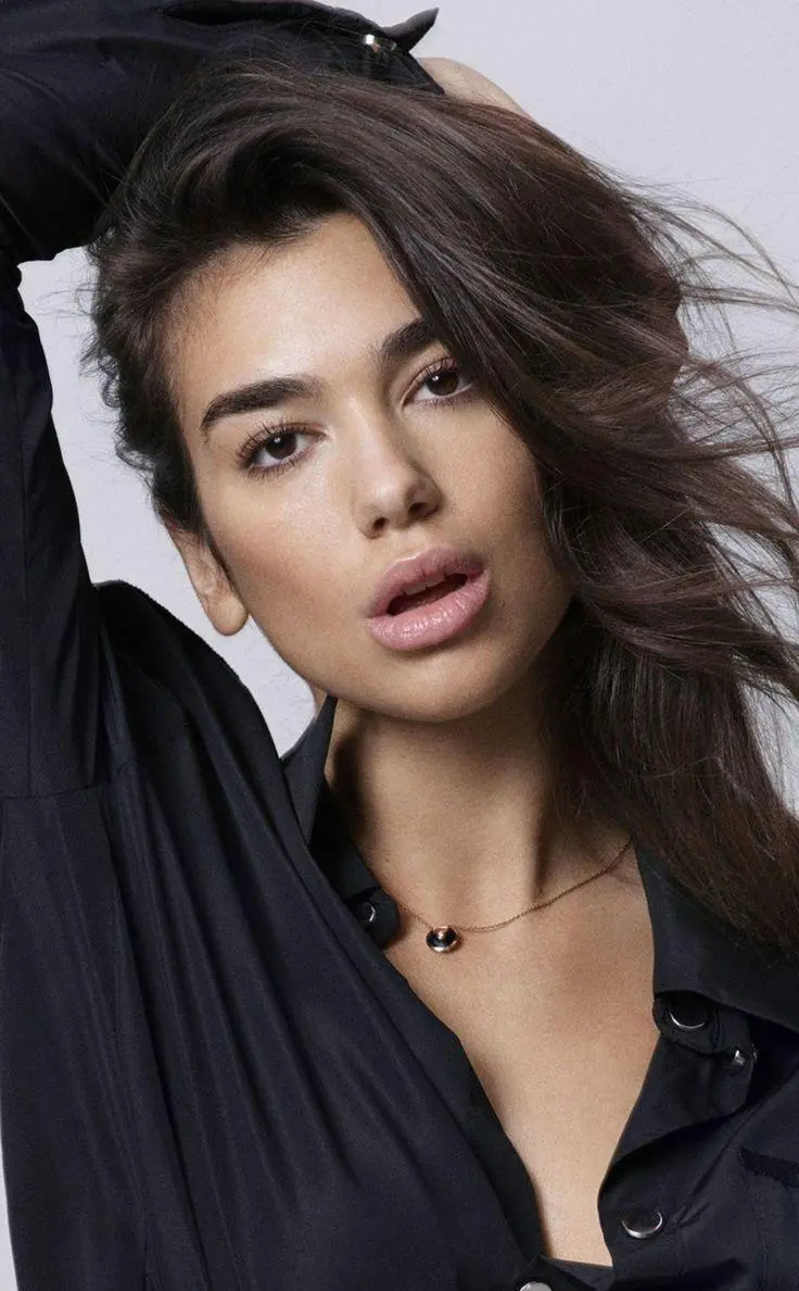 High quality wallpaper of Dua Lipa's attractive face
