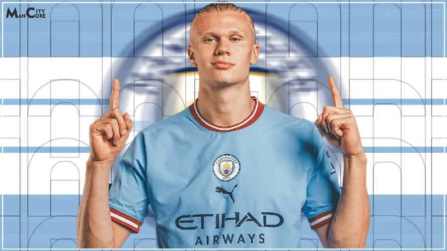 Erling Haaland's wallpaper without hair and bald in HD quality