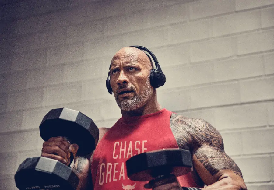 New photos of Dwayne Johnson, famous as the Rock, a professional actor in Hollywood Rock
