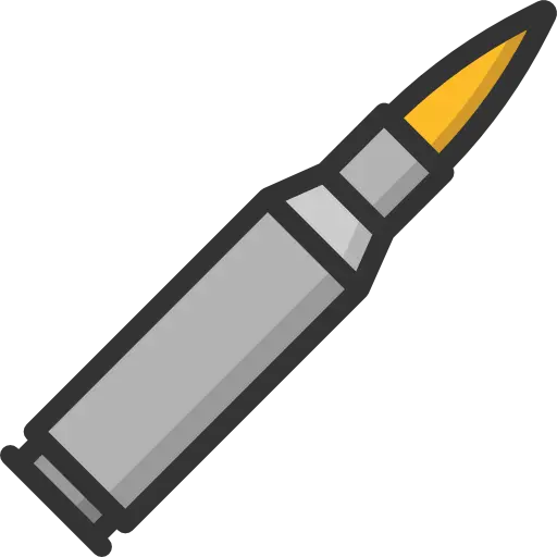 Cartoon graphic photo of a bullet in PNG format