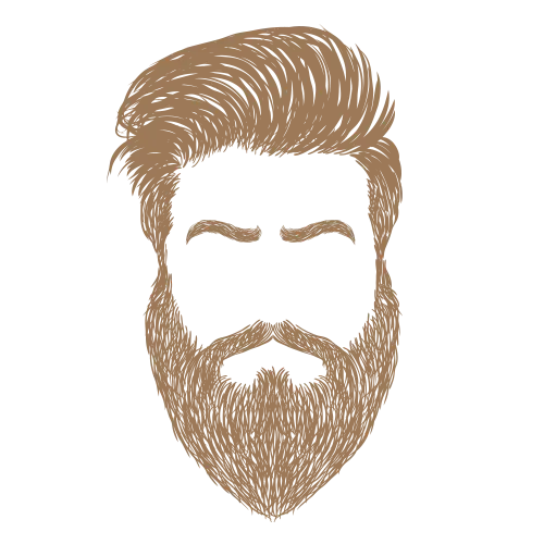 Photo of PNG beard and mustache of golden men 