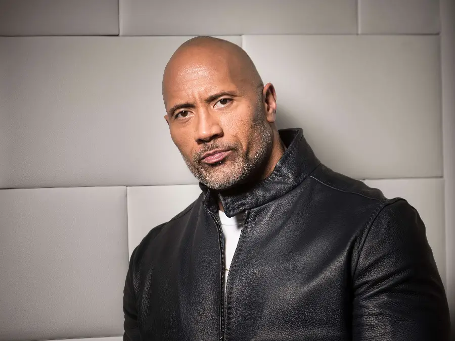 Background of Dwayne Johnson, nicknamed The Rock, high quality