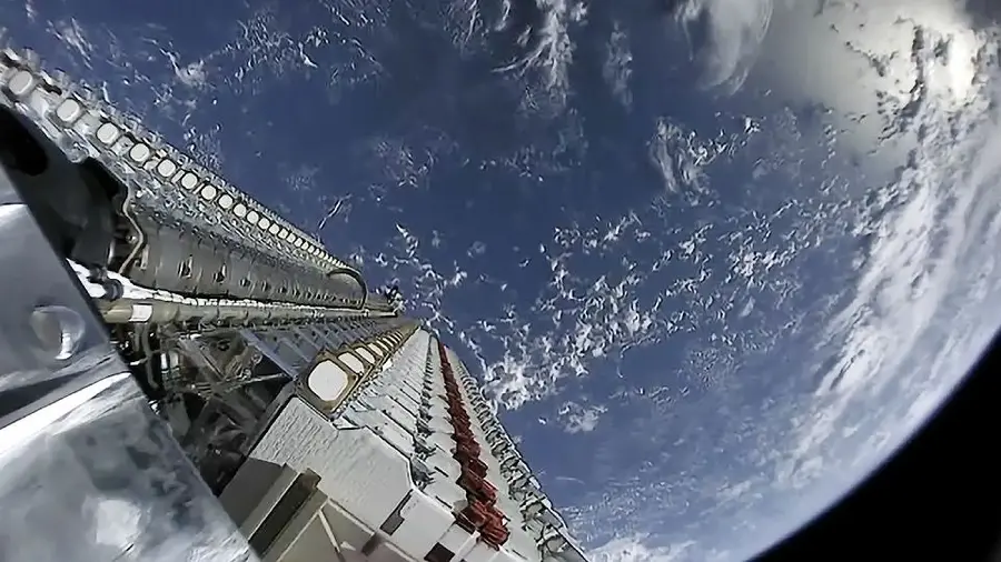 Starlink Satellite Background Around Earth