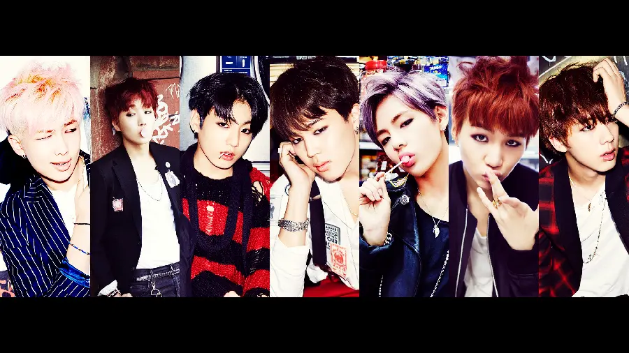 High-quality background photo of BTS for printing stickers on the back of the laptop