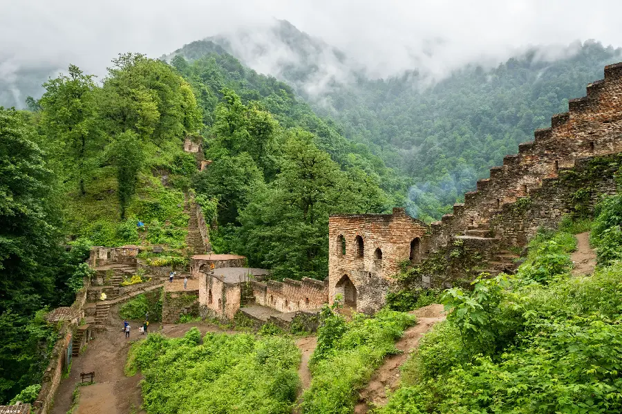 Image of old structures in the heart of Iranian nature for Nowruz travel 1403