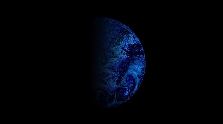 Astronomy background photo with the Earth in the two hemispheres of night and day