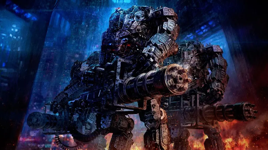 Artistic and fantasy image with a design of the future military