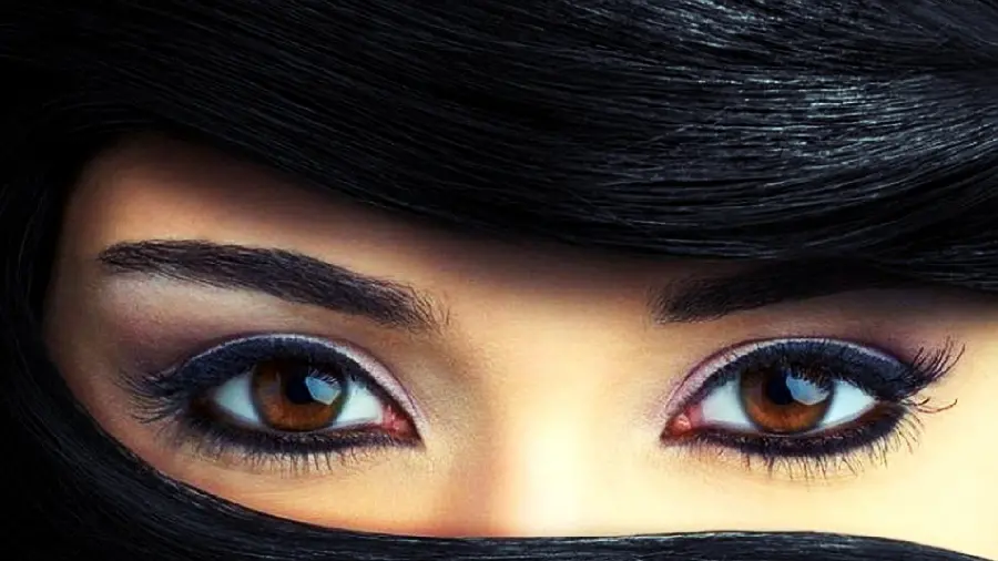 A very stylish and cool profile photo of an attractive girl with a veil