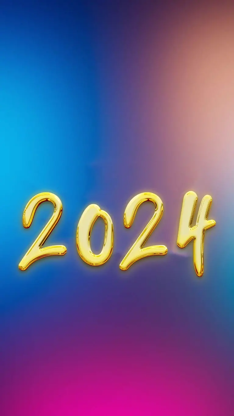 Free download of colorful graphic photo of the number 2024 suitable for New Year greetings 