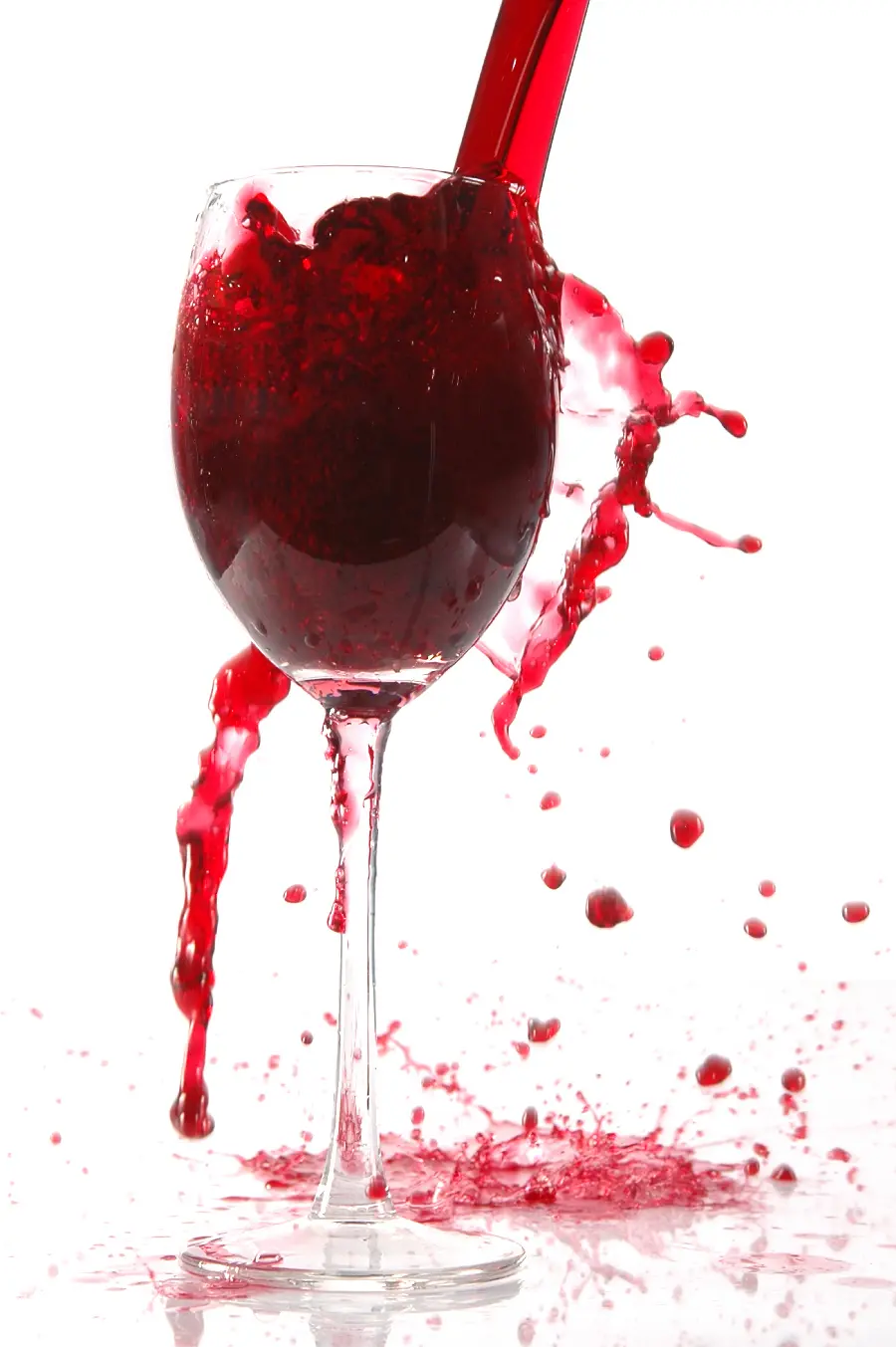 Artistic photo for Valentine's Day of a red drink like the heat of love